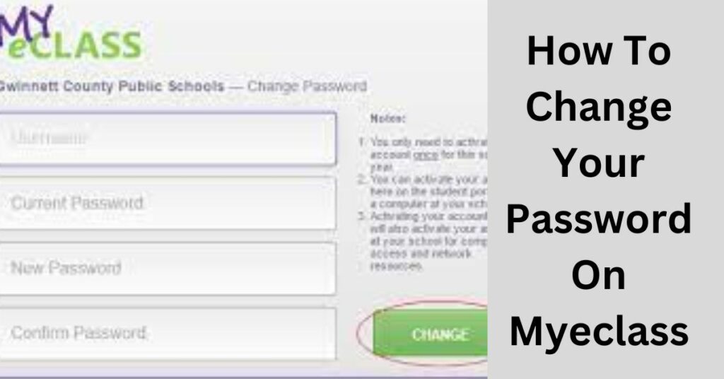 How To Change Your Password On Myeclass